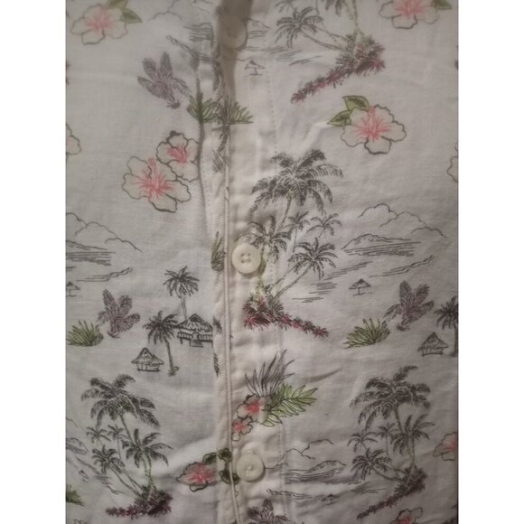 Tommy Bahama Mens Medium M Linen Cotton Short Sleeve Button Up Hawaiian Shirt - Picture 3 of 13